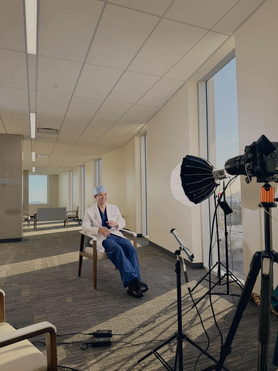 Doctor interview on location